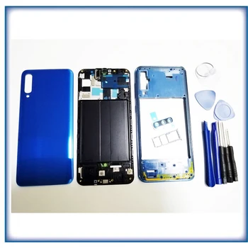 1 nastavite nov srednji ploščo + sredini okvirja + pokrov baterije za Samsung Galaxy A70 A705 zamenjava