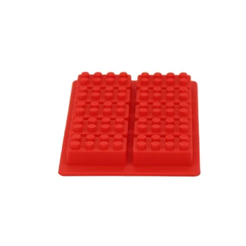 10 Luknje Pladenj Ledena Kocka Silikonski Lego Opeke, Bloki Oblikovani Pravokotni DIY Čokoladno Torto Plesni Orodja Fondat Oblike