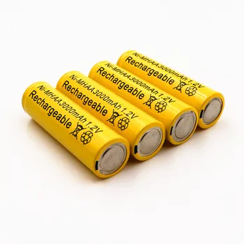 2019 Polnilne Baterije AA 3000mAh + AAA 1800mAh 1,2 v Ni-MH Baterije, rumeno celice Brezplačna dostava led svetilko Igrače RC