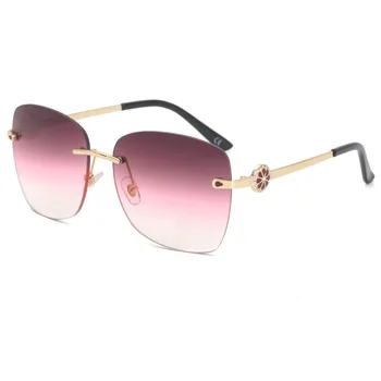 2020 novih trim rimless ženska sončna očala sončna očala ženski trendy kovinski sunglass