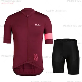 2021 Kolesarski Dres Komplet Raudax Kolesarjenje Oblačila Moških Cestno Kolo Srajce Obleko Kolesarske Hlače MTB Culotte Uniforme Maillot Ciclismo