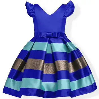 2021 Otroci Črtasto Obleko Za Deklice, Formalno Stranko Poroka Obleke Za Dekleta Princesa Božič Obleko Kostum Otroci Dekliška Oblačila