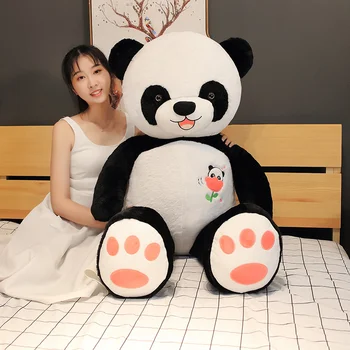 60-100 cm Srčkan Big Panda Plišastih Igrač Kavč Dekor Polnjene Risanka Živali Mehko Blazino Lep Lutka za Otroke Rojstni dan, Božič Darilo