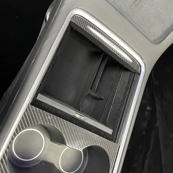 Avto Centralne Armrest Škatla Za Shranjevanje Za Tesla Model 3 2021 Pribor Sredinski Konzoli, Flocking Organizator Posode