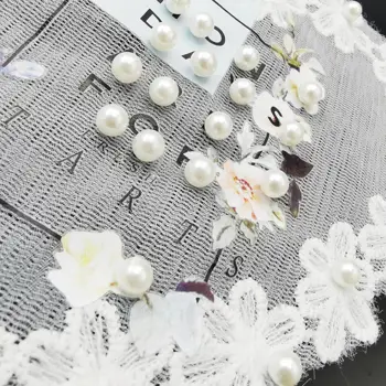 Beaded okrasnih lepoto čipke obliž vezenje aplicirano prenos toplote motiv pribor za oblačila cvet organza bleščica tkanine