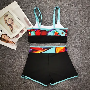 Bikini 2021 Seksi Kopalke Ženske Push Up Kopalke Bikini Set Print Cvet Brazilski Kopalke Plažo Poletje Dve Delni Set
