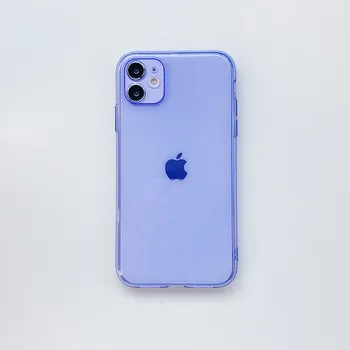 Candy Barve, Mehka Silikonska Primeru Telefon Za iPhone 12 11 Pro XS Max X XR 6 7 8 Plus SE 2020 Ultra tanek Prozoren Hrbtni Pokrovček Primerih