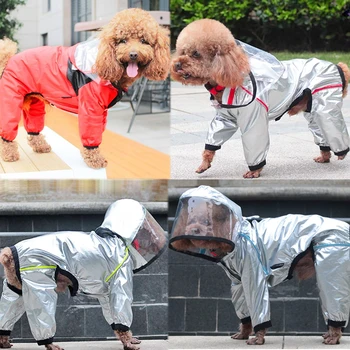 Dežni Plašč za psa Pet Nepremočljiva Ločljive Dež Suknjič Psi vodoodporna Oblačila za Pse modni Vzorci Pet Plašč za Deževen Dan