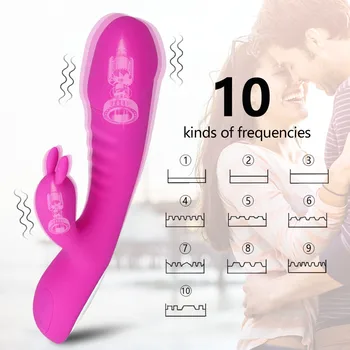 G Spot Rabbit Vibrator Dvojno Stimulacije 12 Hitrosti Dildo, Vibrator za Ženske Klitoris Stimulator Av Palico Sex Igrače za Odrasle Izdelka