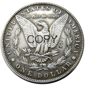HB(27)NAS 1921 Morgan Dolar zombi lobanje okostje ročno izrezljane Silver Plated Kopijo Kovancev