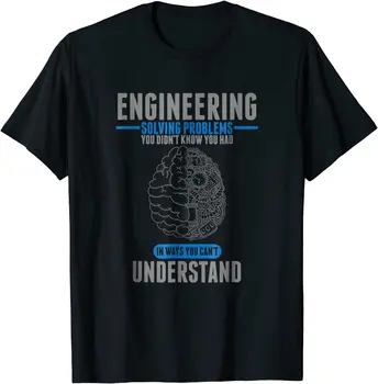 Inženir Reševanje Problemov Smešno Inženiring T-Shirt Noro Vrhovi T Shirt za Moške Podjetje Bombaž Majica Cool