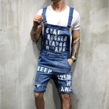 Japonski Harajuku Stiski Traper Splošno Hlače za Moške, Modni Moški Plus Velikost Ulične Hip Hop Bombaž Raztrgane Kavbojke, kratke Hlače