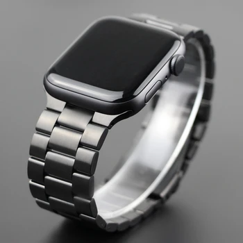 Kovinski Trak za Apple Watch 6 SE 40mm 44 mm 38 mm 42mm Band Trdnega Nerjavečega Jekla Zapestja iWatch Serije 1 3 4 5 Smartwatch