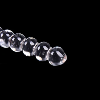 Kristalno steklo Dildos Analne kroglice butt plug s 7 analne kroglice igrače za ženske, moške Odrasle izdelkov Ženska masturbacija stekleni dildo