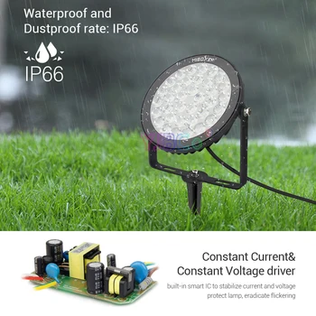Miboxer 15W RGB+SCT Smart LED Vrt Svetlobe FUTC03 AC100~240V IP65 Vodotesen na Prostem led lučka za Osvetlitev Vrta