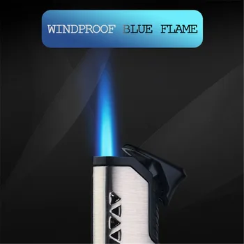 Mini Windproof Modro Vidno Plinskega Gorilnika Lažji Spray Pištolo Plinski Vžigalnik Kovinski Baklo Cigar, Cigaret, Vžigalniki Za Kampiranje Na Prostem
