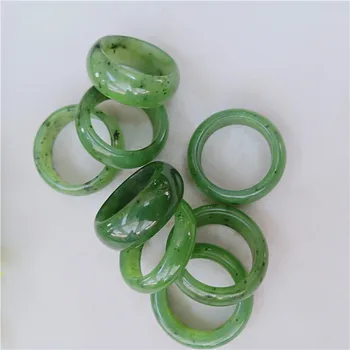 Naravni jasper green jade obroči ročno izrezljane jadeit pravi kamen jade obroč jade nakit za moške, ženske jade nakit