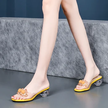 Nove Luksuzne Dobrine Ženske Copate Pravega Usnja Čevlji Seksi Kristalno z Zunanjo Zaprtih Oseb Copate Sandali