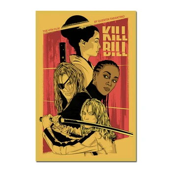 Umetniško Platno, Tisk Kill Bill Klasične filmske Retro Plakat 20x30 60x90cm Za Dnevna Soba Dekor Bar Dekoracijo-005