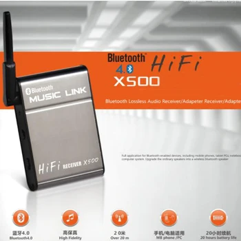 X500 Bluetooth 4.0 HiFi Stereo Glasbe, Audio Sprejemnik 2.4 G Wireless Link Adapter CSR8635 ISM Pas za Telefon, Tablični računalnik Srebrno/Zlati